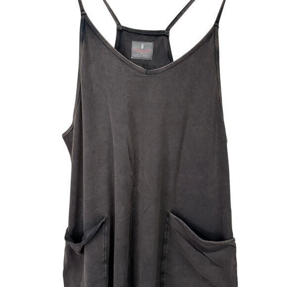 FP Movement Hot Shot Dark Gray Baggy Relaxed Jumpsuit Womens Large Relaxed Boho - Picture 2 of 12